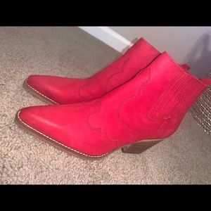 Sam Edelman Red Ankle Booties